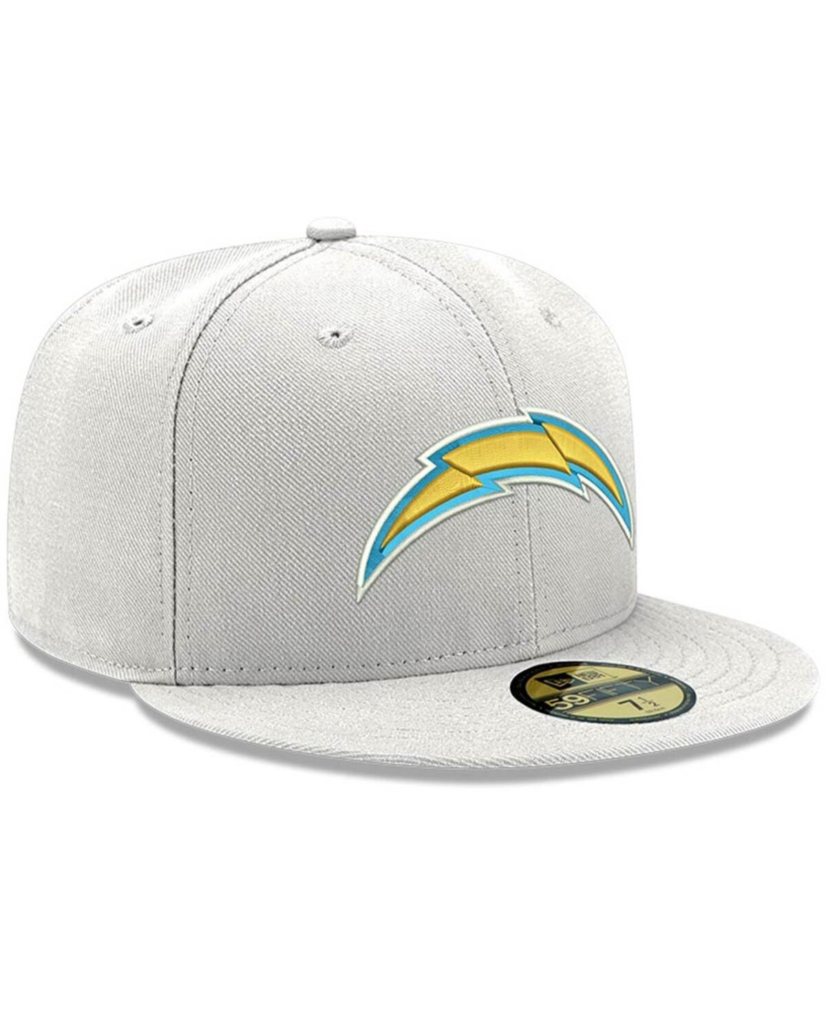 Men's White Los Angeles Chargers Omaha Primary Logo 59FIFTY Fitted Hat