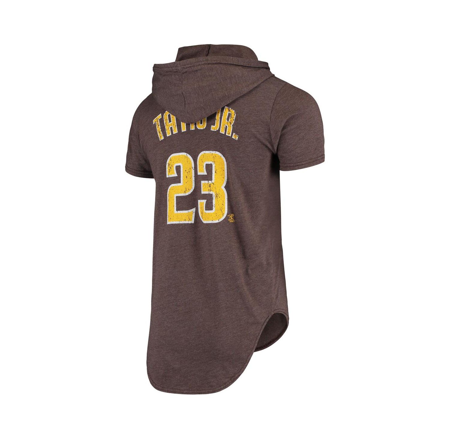 Men's Fernando Tatis Jr. Heathered Brown San Diego Padres Softhand Player Tri-Blend Hoodie T-shirt