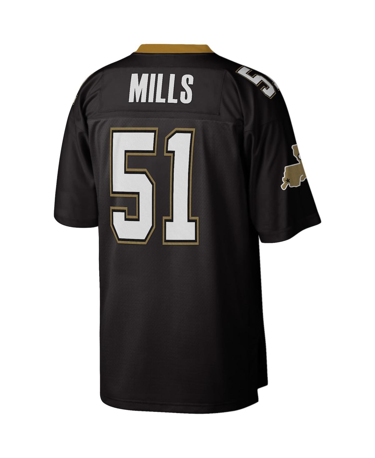 Men's Sam MillsNew Orleans Saints 1987 Legacy Replica Jersey - Black