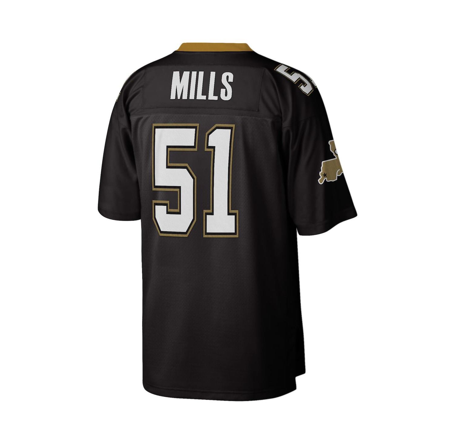 Men's Sam Mills Black New Orleans Saints 1987 Legacy Replica Jersey