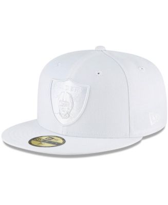 Men's Las Vegas Raiders White on White Logo 59FIFTY Fitted Hat - Macy's