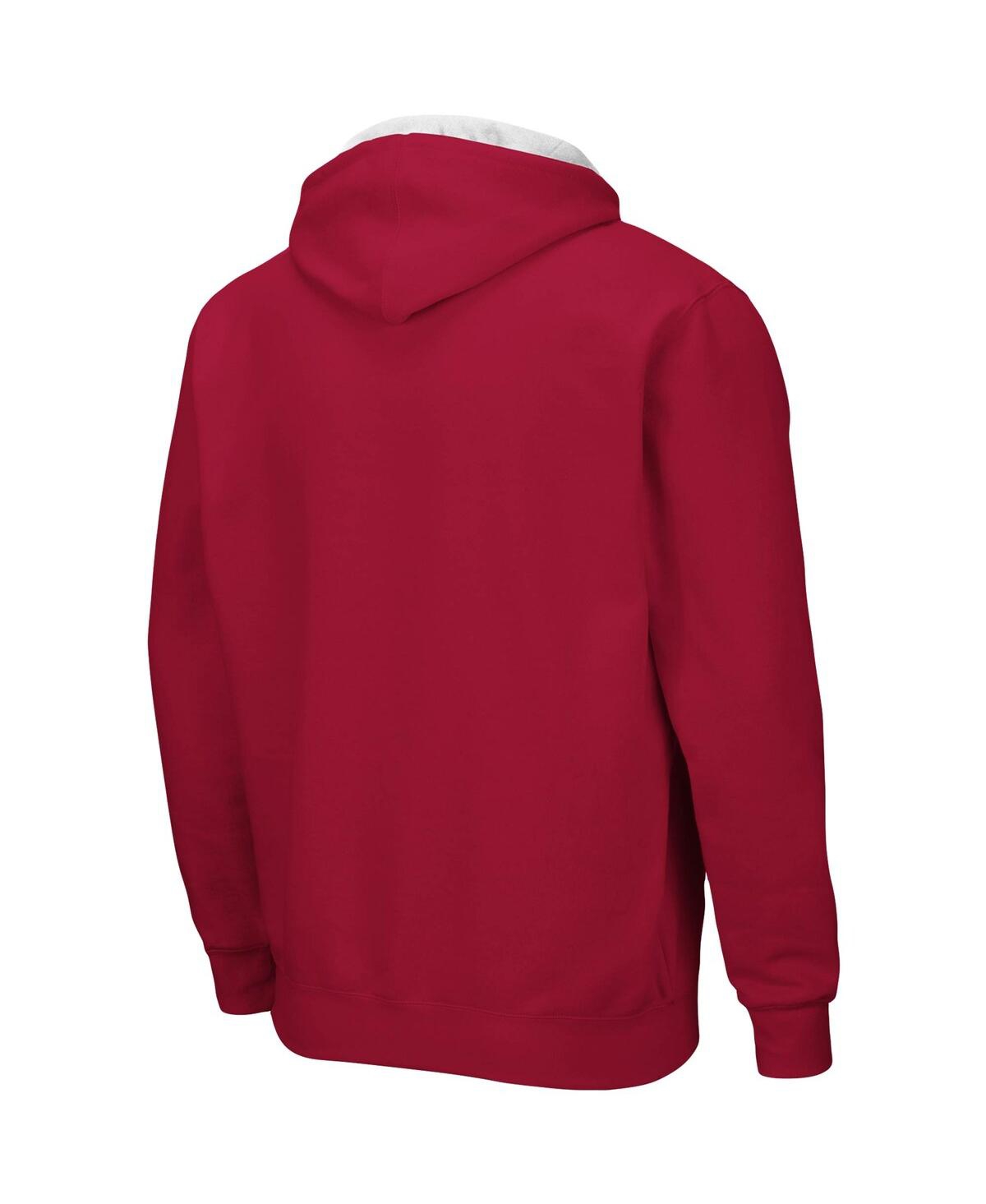 Colosseum Men's Crimson Alabama Crimson Tide Big And Tall Full-zip Hoodie In Crimson