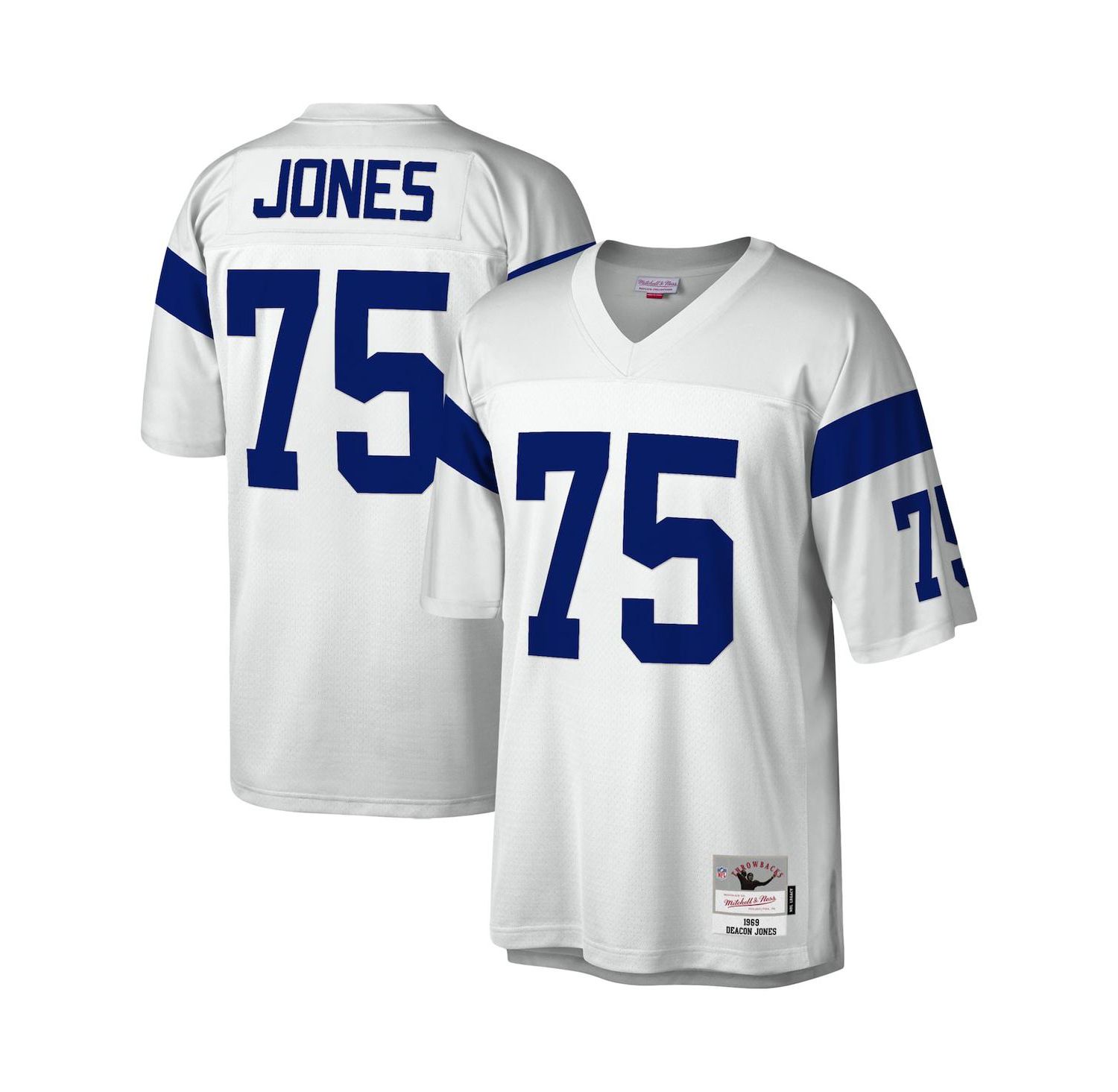 Men's Deacon Jones White Los Angeles Rams Legacy Replica Jersey