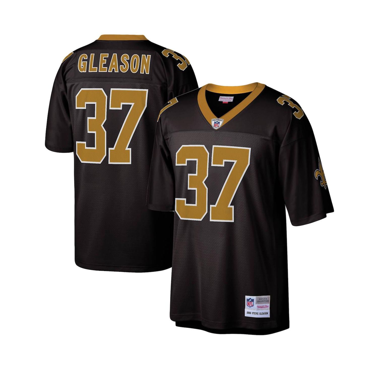 Men's Steve Gleason Black New Orleans Saints Legacy Replica Jersey