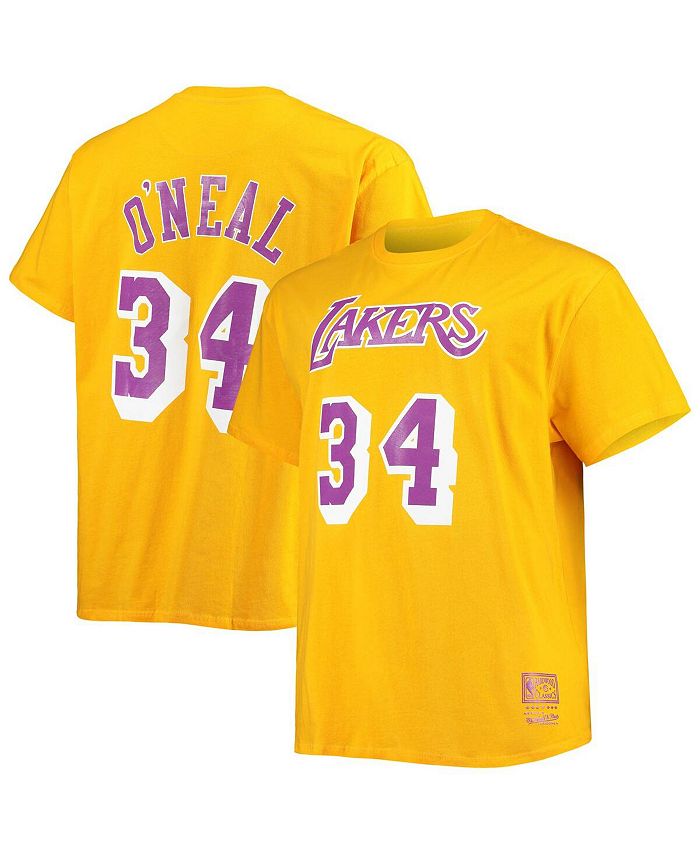 Shaquille O'Neal Signed Los Angeles Lakers Mitchell & Ness Gold