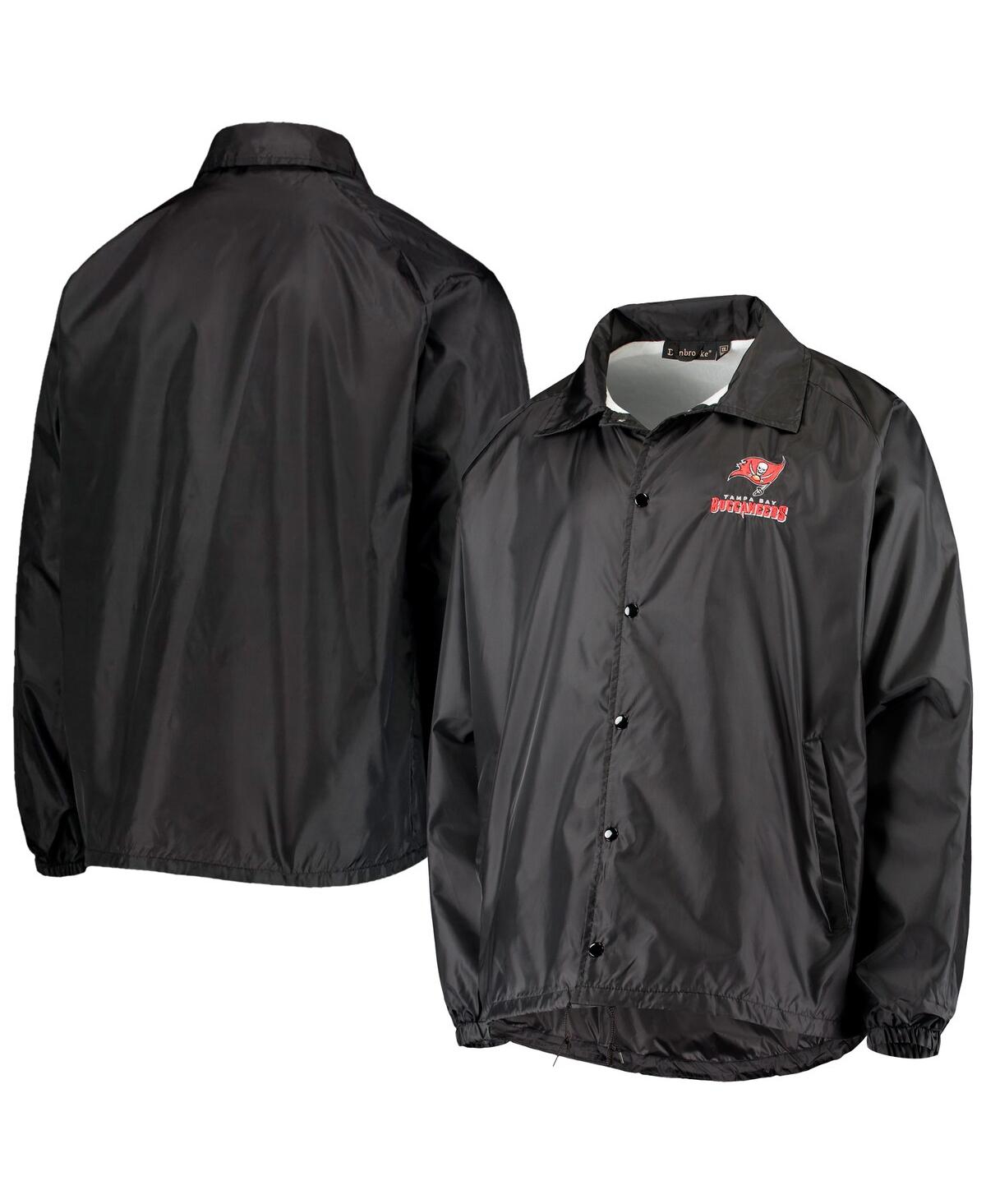 Shop Dunbrooke Men's Black Tampa Bay Buccaneers Coaches Classic Raglan Full-snap Windbreaker Jacket