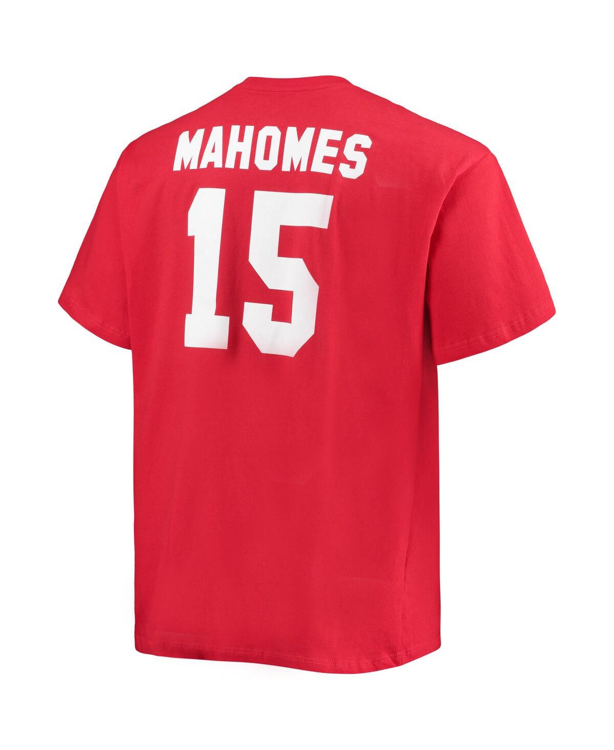 Men's Patrick MahomesKansas City Chiefs Big and Tall Player Name and Number T-shirt - Red