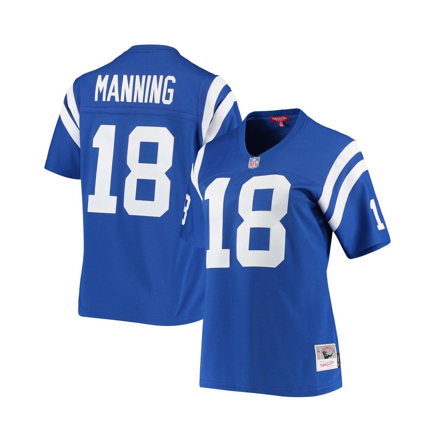 Женский топ Mitchell & Ness Peyton Manning Royal Indianapolis Colts 1998 Legacy Replica Jersey — фото 1