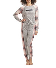 Women's Hacci Print Blocked Pajama Set