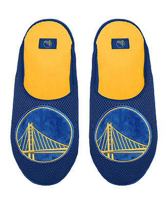 Pair Golden State Warriors Colorblock Slide Slippers Team Color House shoes NEW 