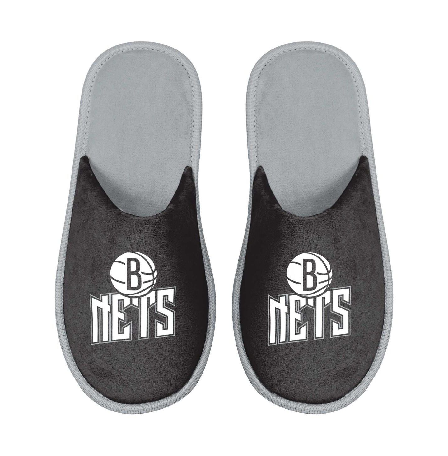 Мужские тапочки FOCO Brooklyn Nets Scuff Slide Slippers — фото 1