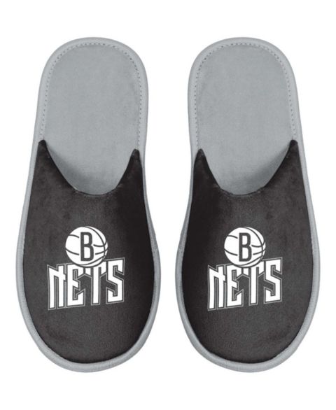 Мужские тапочки FOCO Brooklyn Nets Scuff Slide Slippers
