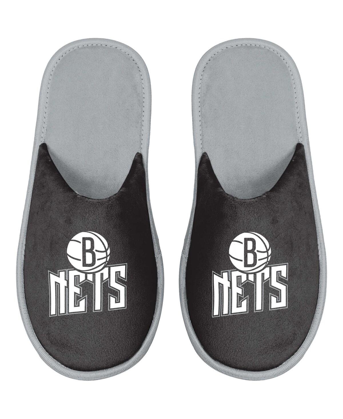 Men's Brooklyn Nets Scuff Slide Slippers - Black