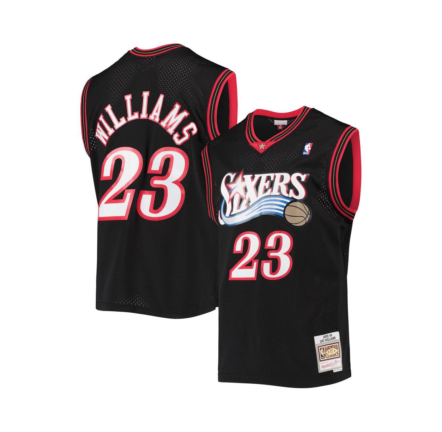 Men's Lou Williams Black Philadelphia 76ers 2005-06 Hardwood Classics Swingman Jersey