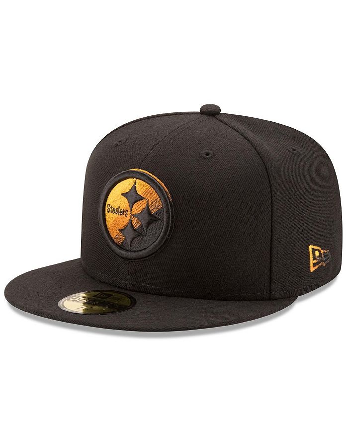 New Era Men's Black Pittsburgh Steelers Color Dim 59FIFTY Fitted Hat ...