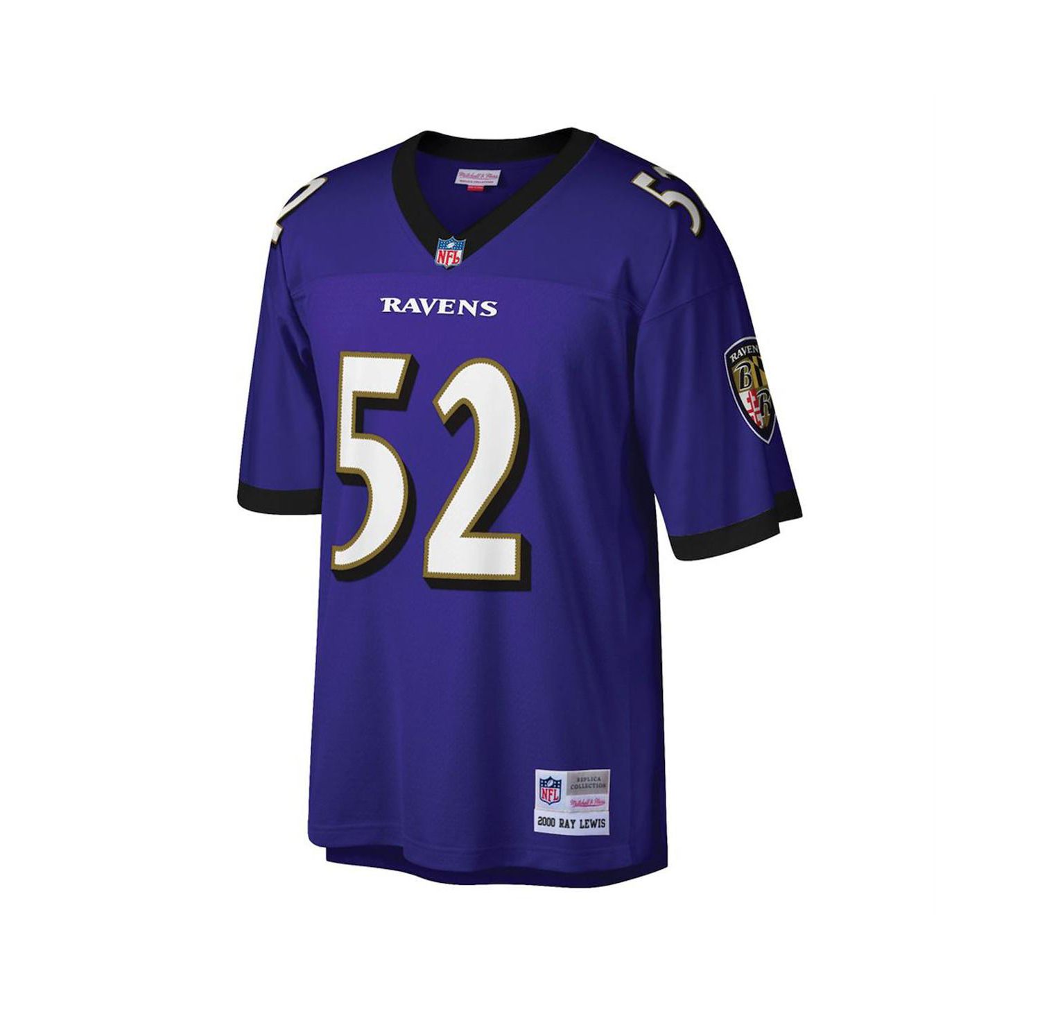 Men's Ray Lewis Purple Baltimore Ravens Big and Tall 2000 Retired Player Replica Jersey
