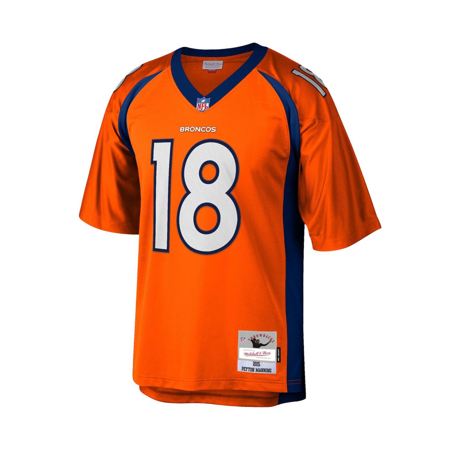 Men's Peyton Manning Orange Denver Broncos Big and Tall 2015 Retired Player Replica Jersey