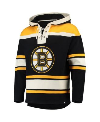 Men's David Pastrnak Black Boston Bruins Player Lacer Pullover Hoodie