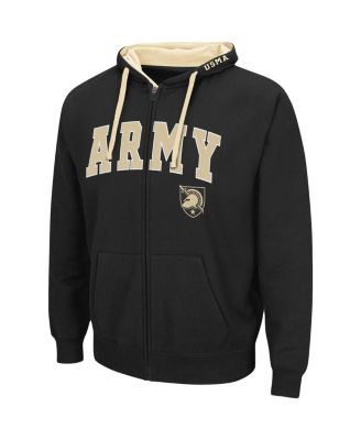 Men's Black Army Black Knights Big and Tall Full-Zip Hoodie
