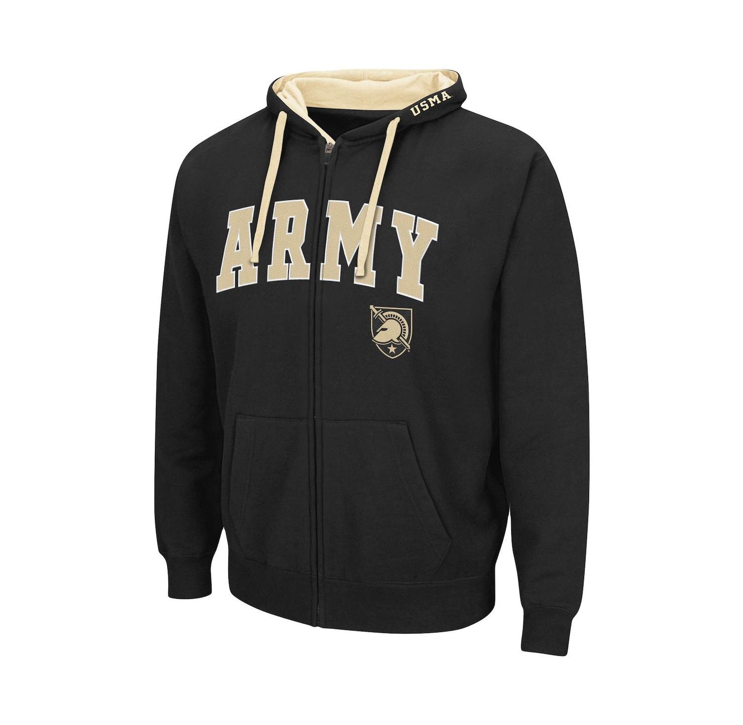 Men's Black Army Black Knights Big and Tall Full-Zip Hoodie