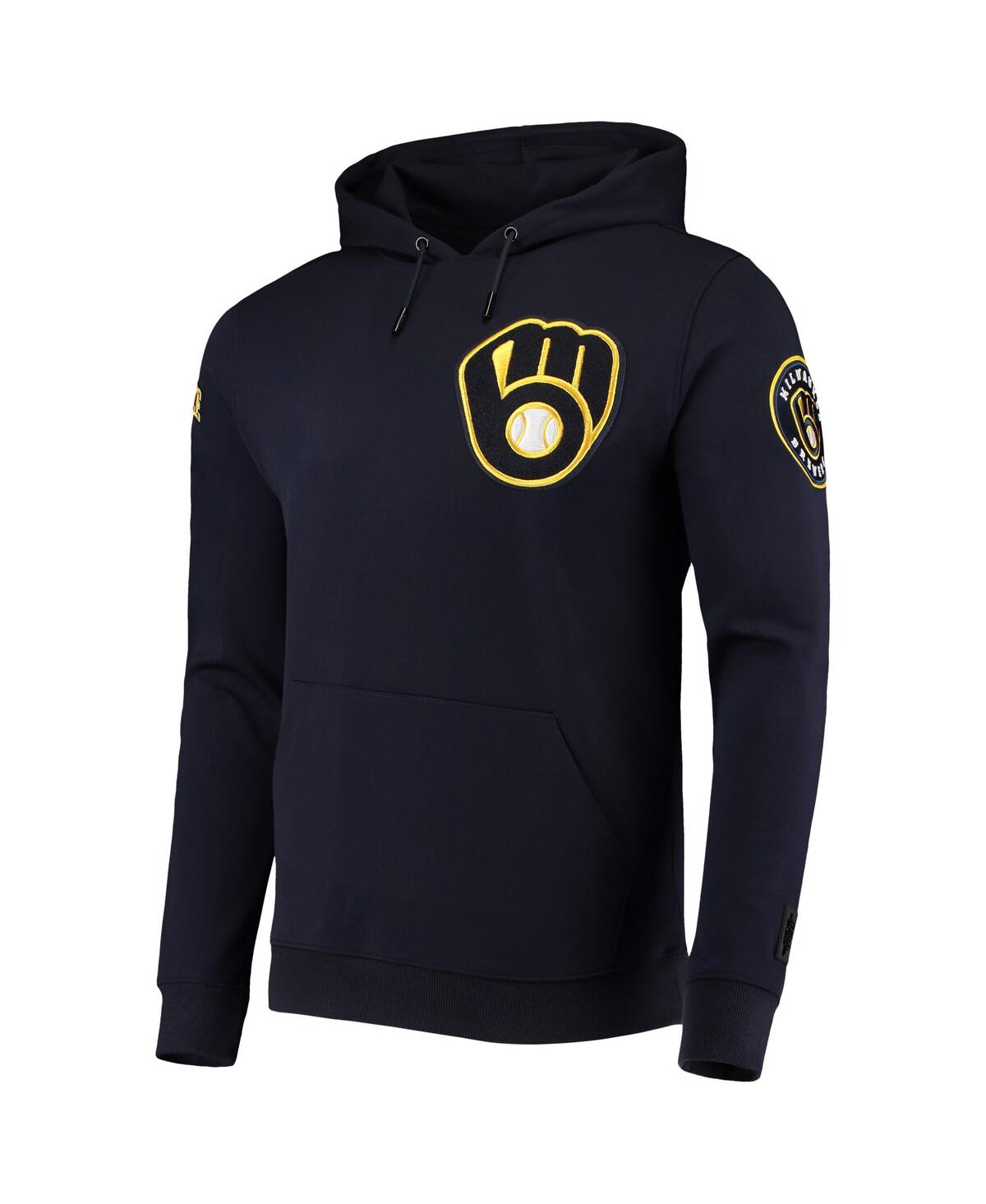 Shop Pro Standard Men's Navy Milwaukee Brewers Team Logo Pullover Hoodie