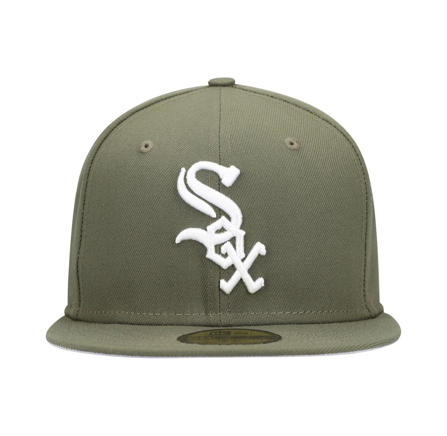 Men's Olive Chicago White Sox Logo White 59FIFTY Fitted Hat