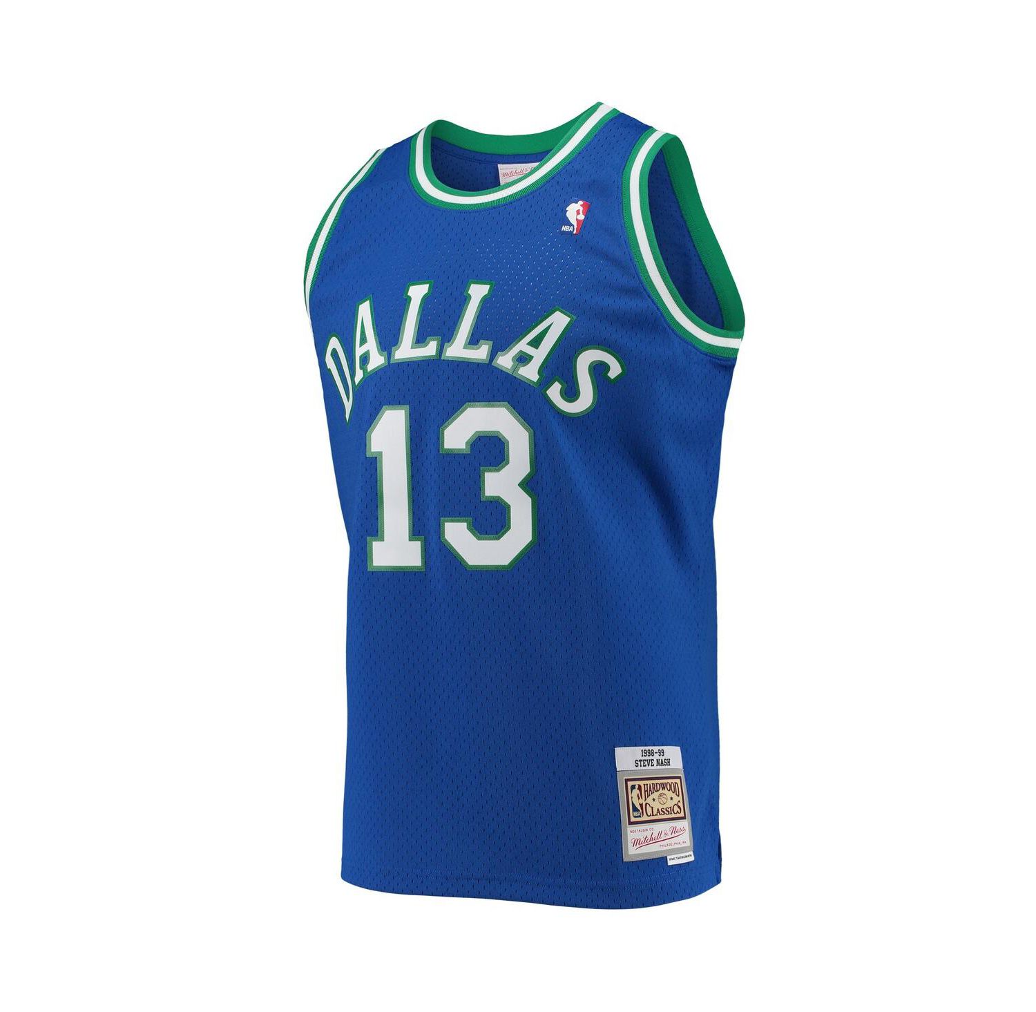 Men's Steve Nash Blue Dallas Mavericks Hardwood Classics Swingman Jersey
