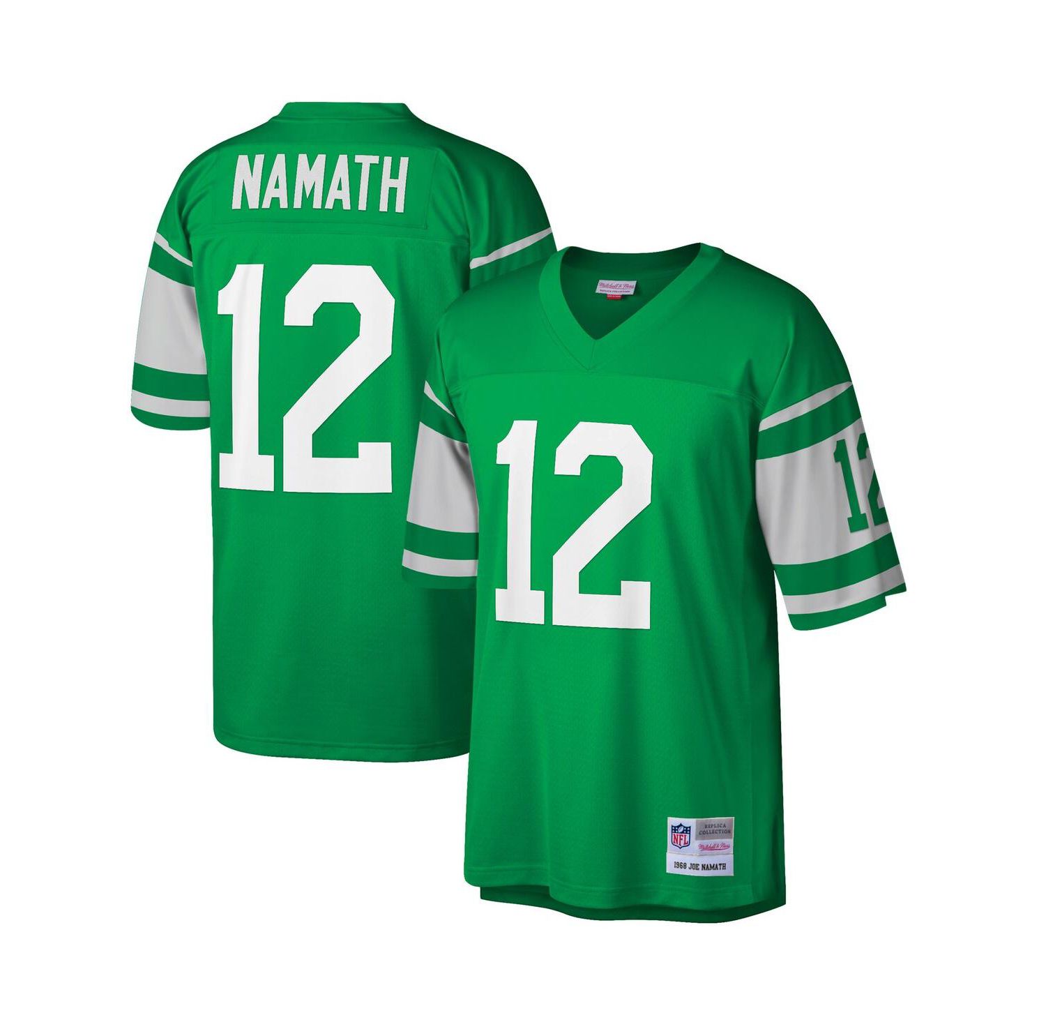 Men's Joe Namath Green New York Jets Big and Tall 1968 Retired Player Replica Jersey