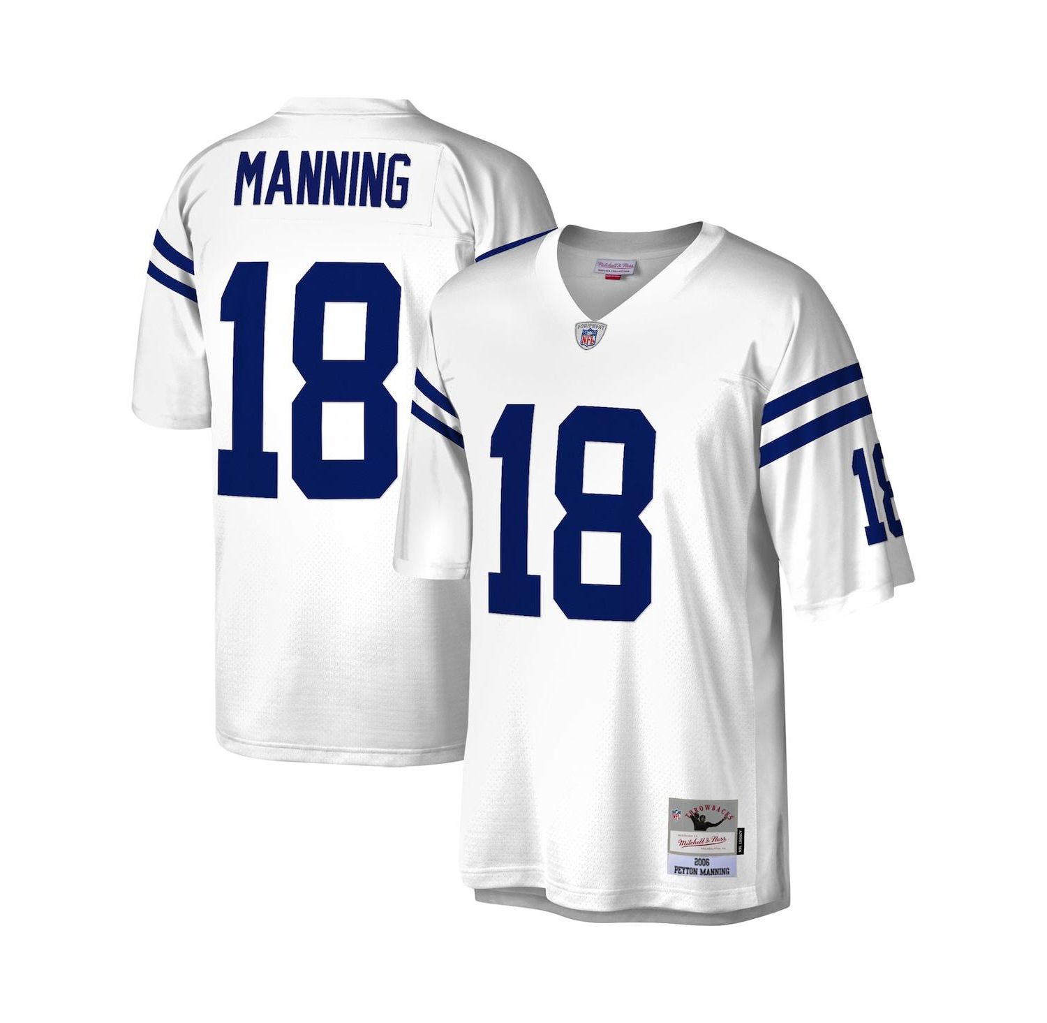 Men's Peyton Manning White Indianapolis Colts Legacy Replica Jersey