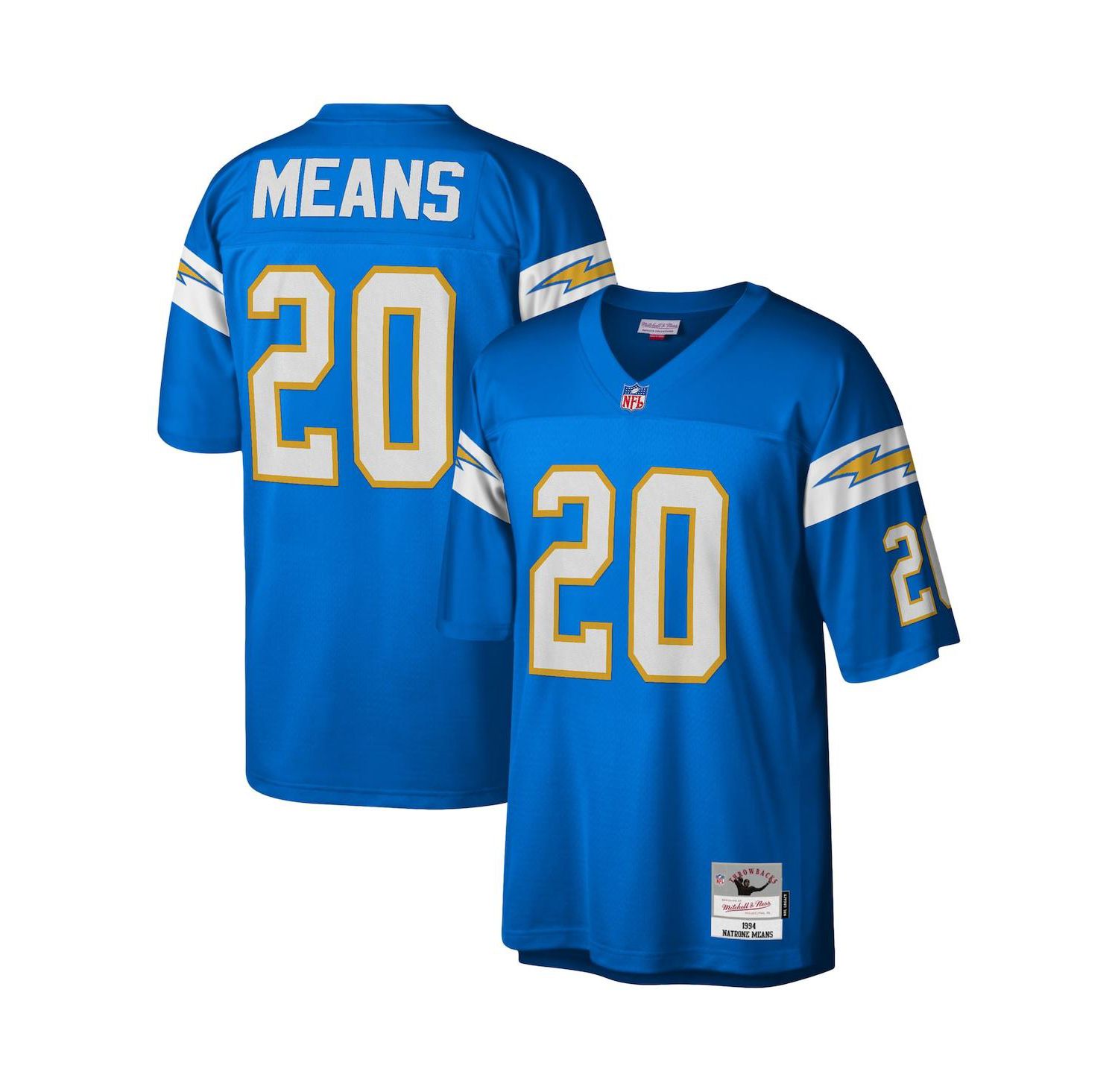 Men's Natrone Means Powder Blue Los Angeles Chargers 1994 Legacy Replica Jersey