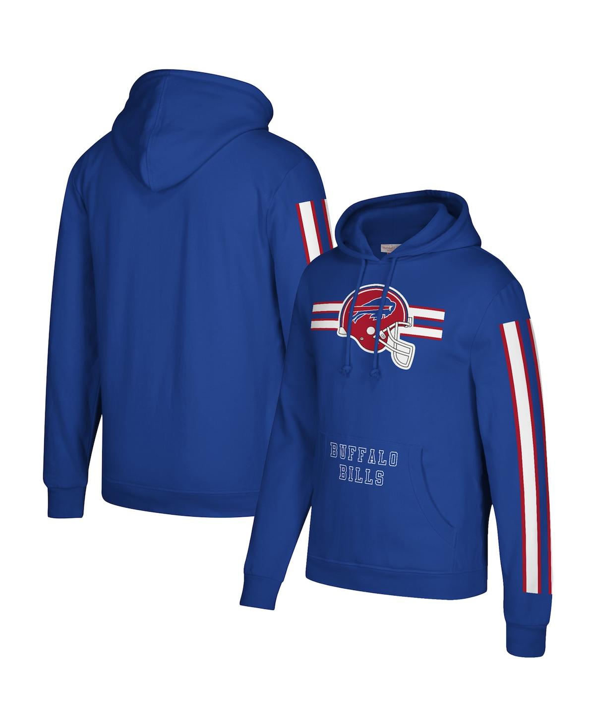 Men'sBuffalo Bills Three Stripe Pullover Hoodie - Royal