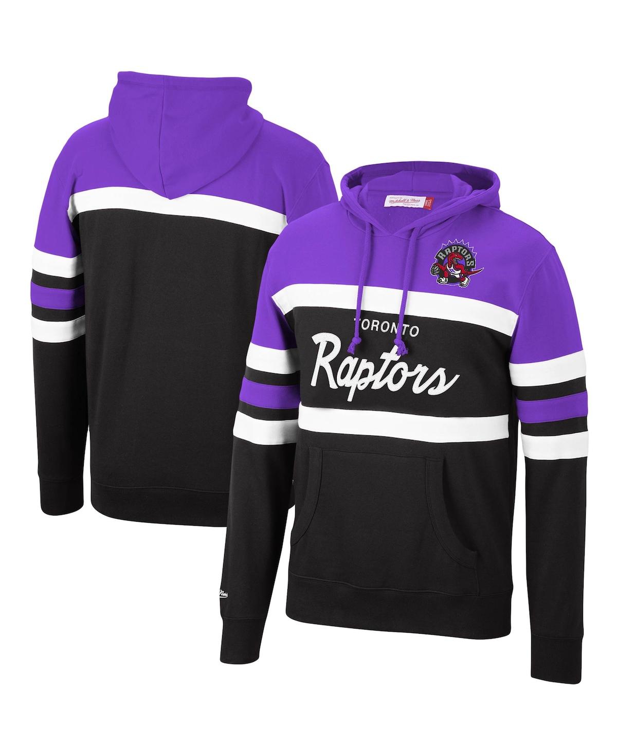 Shop Mitchell & Ness Men's Purple, Black Toronto Raptors Head Coach Pullover Hoodie In Purple,black