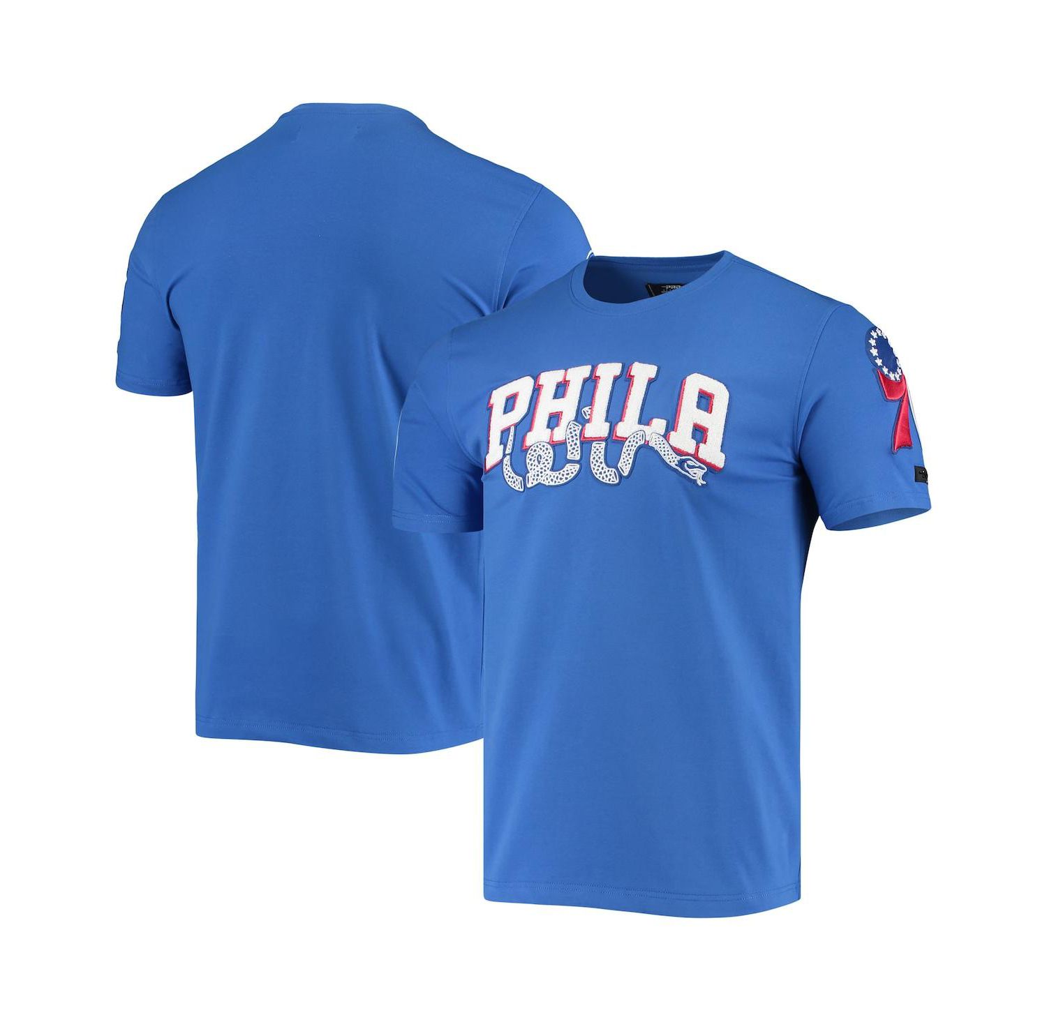 Men's Royal Philadelphia 76Ers Chenille Team T-shirt