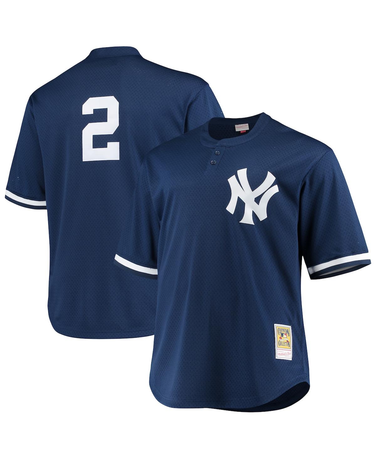 Men's Derek JeterNew York Yankees Big and Tall Batting Practice Replica Player Jersey - Navy