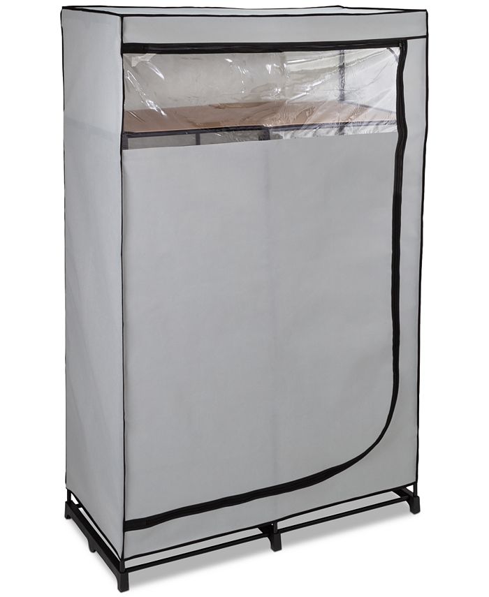 Honey Can Do Portable 46" Wide Wardrobe Closet with Cover & Shelf Macy's