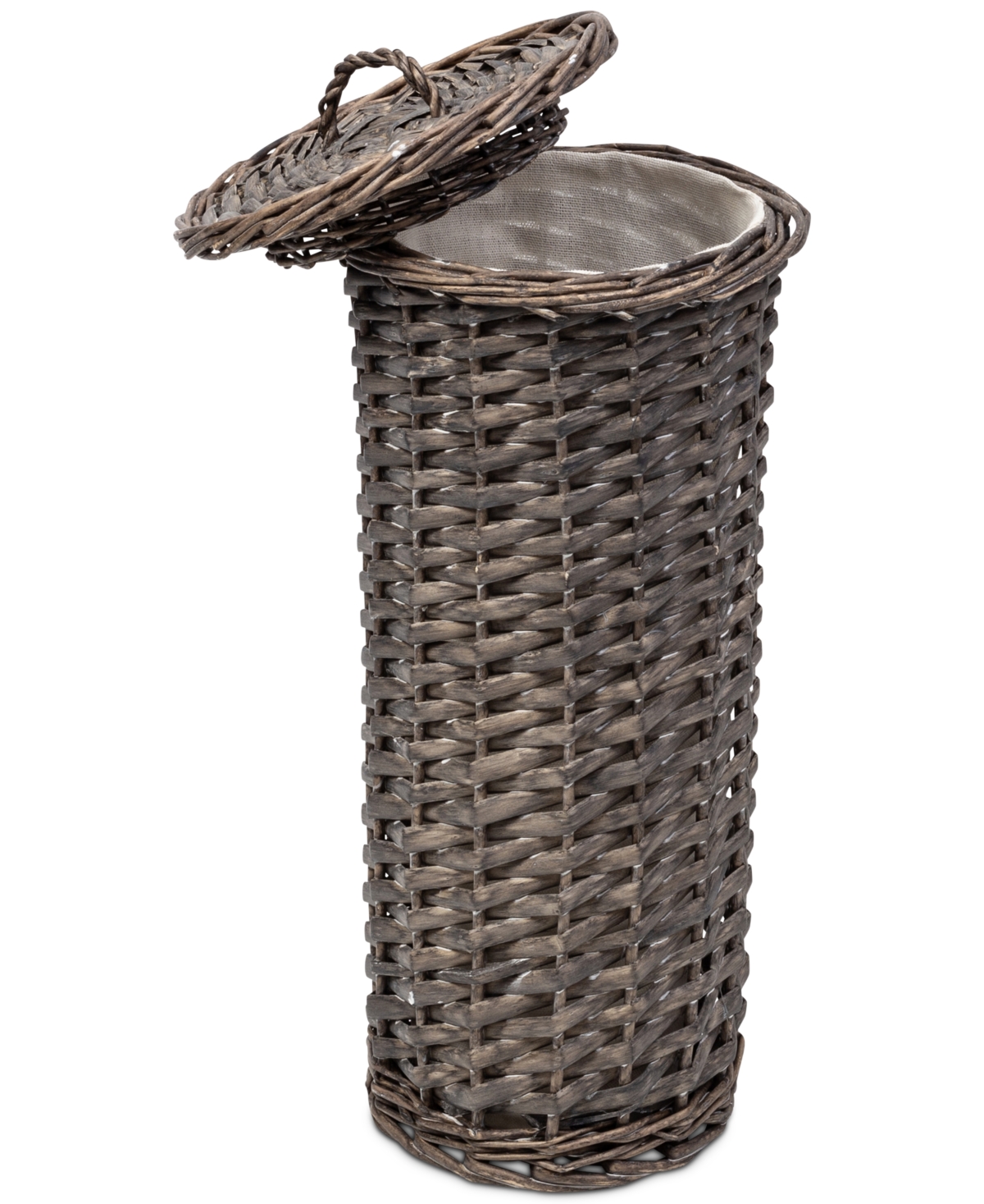 Shop Honey Can Do Split Willow 7-pc. Woven Bathroom Storage Basket Set In Grey