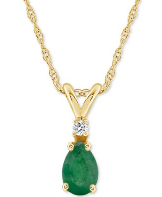 Sapphire (1/2 ct. t.w.) & Diamond Accent 18" Pendant Necklace in 14k Gold (Also in Ruby & Emerald)