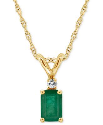 Sapphire (3/4 ct. t.w.) & Diamond Accent 18" Pendant Necklace in 14k Gold (Also in Ruby)