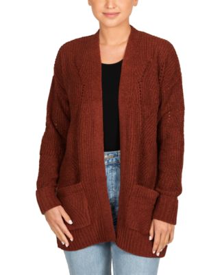 Hippie Rose Juniors' Soft Chenille Cardigan - Macy's