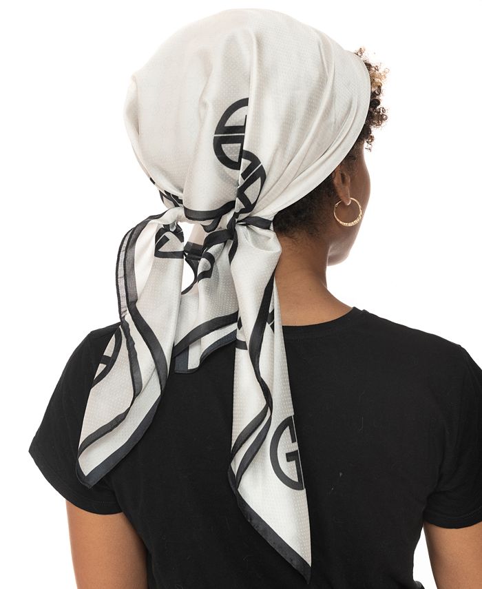 Giani Bernini Women's Signature Logo Silk Square Scarf & Reviews - Hats ...
