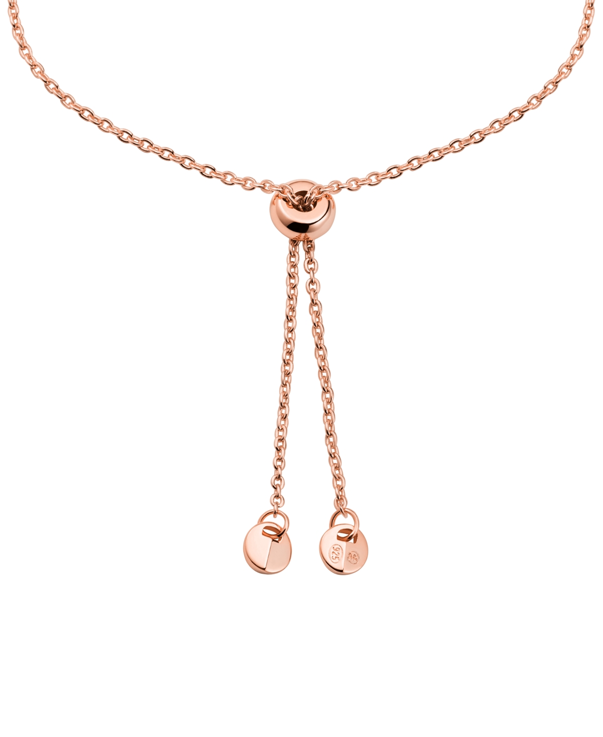 Shop Michael Kors 14k Rose Gold-plated Sterling Silver Crystal Heart Halo Slider Bracelet