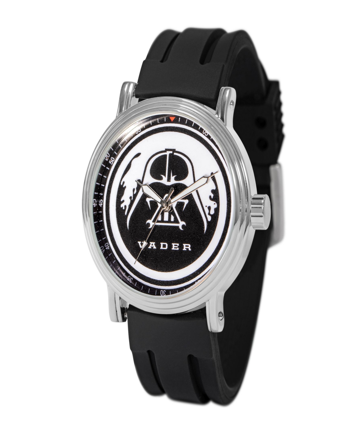 ewatchfactory Men's Disney Star Wars Darth Vader Alloy Black Rubber Strap Watch 44mm