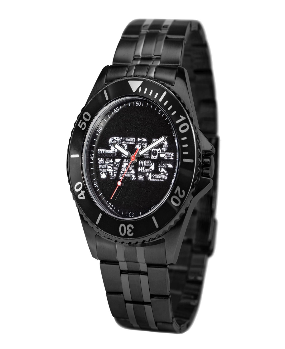 Men's Disney Star Wars Darth Vader Honor Black Stainless Steel Bracelet Watch 46mm - Black