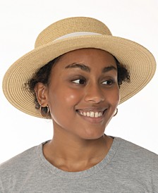 Nine West Women's Brown Woven Hat NWT 