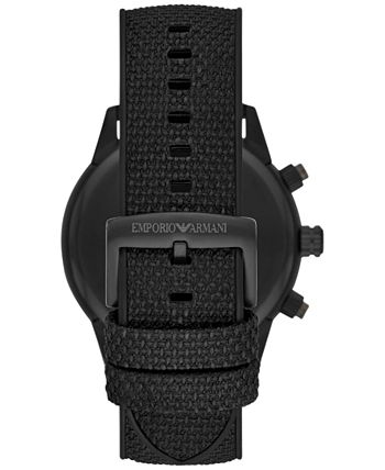 Armani black rubber strap watch hot sale