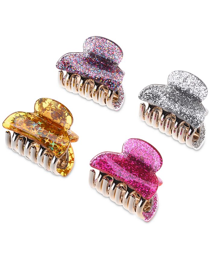 INC International Concepts 4Pc. Multicolor Glitter Hair Claw Clip Set