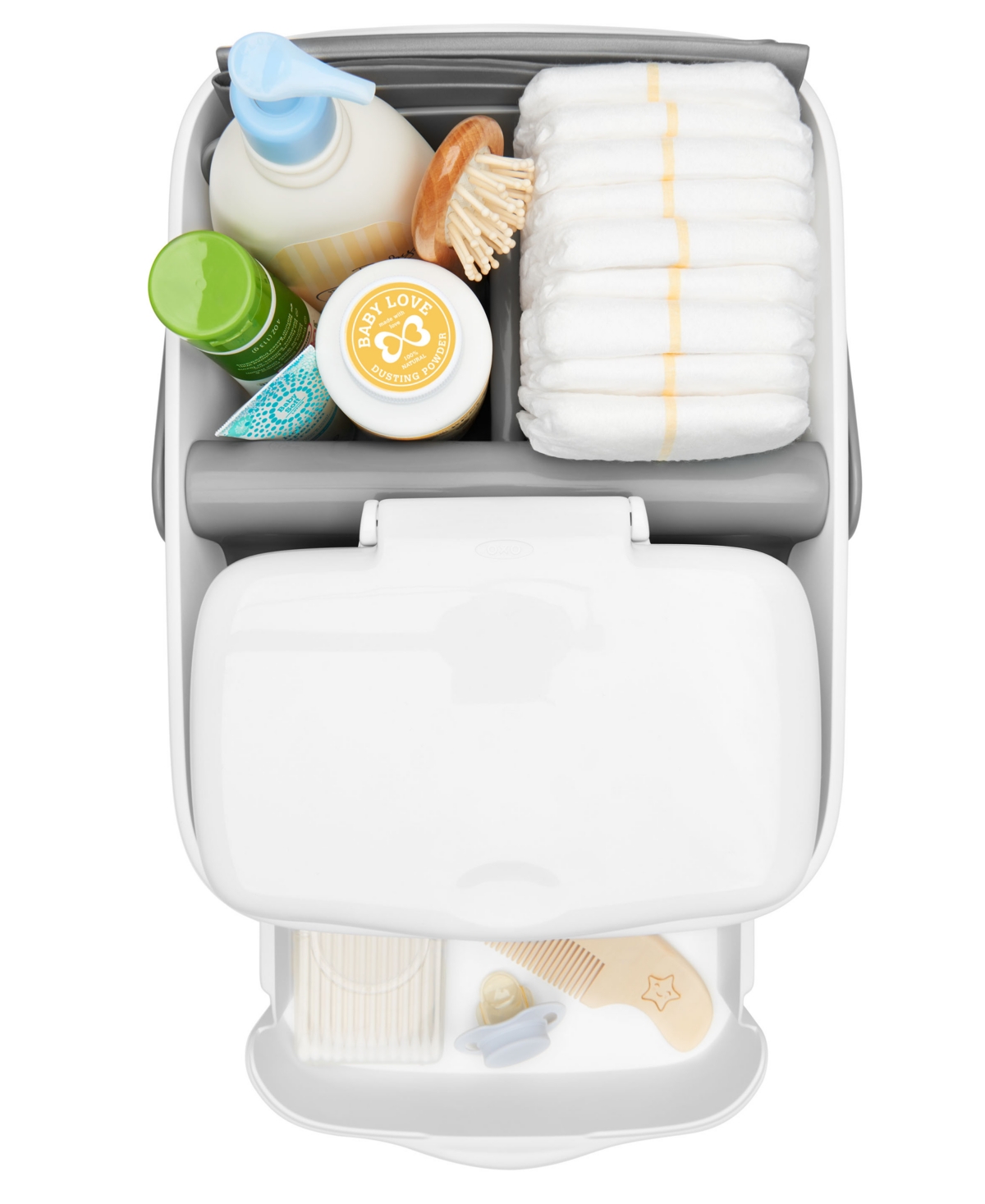 Oxo Tot Diaper Caddy With Changing Mat In Grey