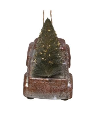5.75" Retro Mercury Glass Country Rustic Pickup Truck Christmas Ornament