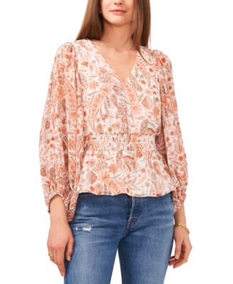 Sam & Jess - Floral-Print Smocked Top