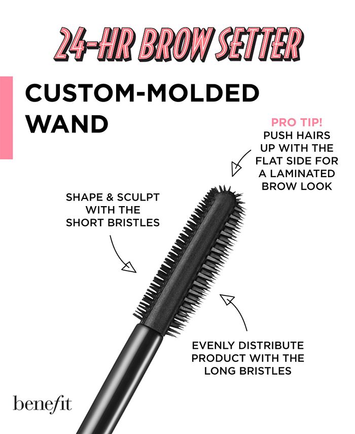 Benefit Cosmetics 24-HR Brow Setter Clear Eyebrow Gel with Lamination ...